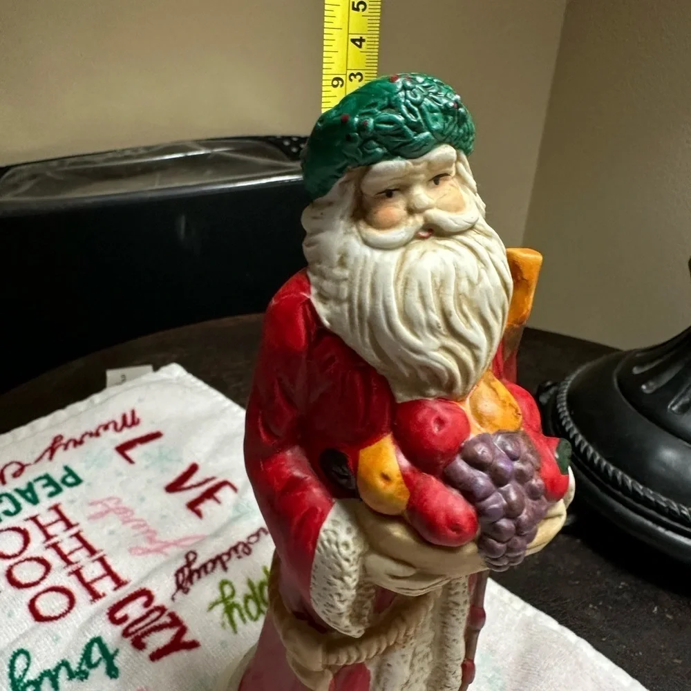 Santa Claus Musical Figurine with Fruit Accents